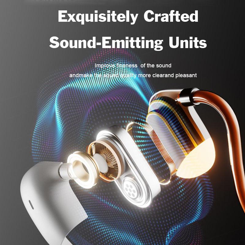 Waterproof Glowing Wireless Sport Headphone Air Conduction HiFi Stereo Music Headset With HD Microphone Low Latency Transmission