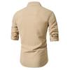 New Spring Men's Fashion Printed Long Sleeve Shirt Casual Versatile Daily Wear Top