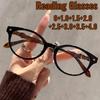 Retro Tortoiseshell Reading Glasses Lady's Luxury Designer Oval Frame Far Sight Eyewear Vintage Blue Light Protection Eyeglasses