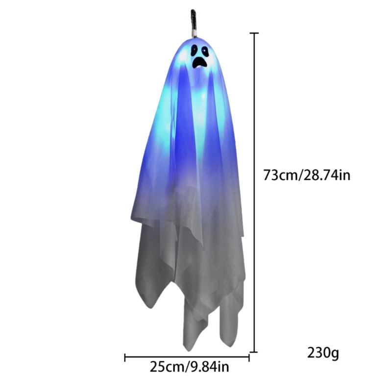 Haunting Elevating Phantoms With Eerie Voice Effect Glowing LED Lights Portable Fabric Halloween Party Decoration