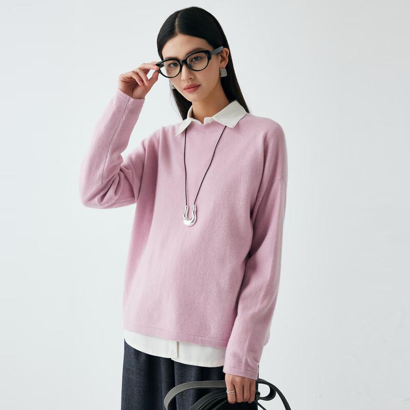 Palo Women's 100% Cashmere Loose-Fit Round Neck Sweater