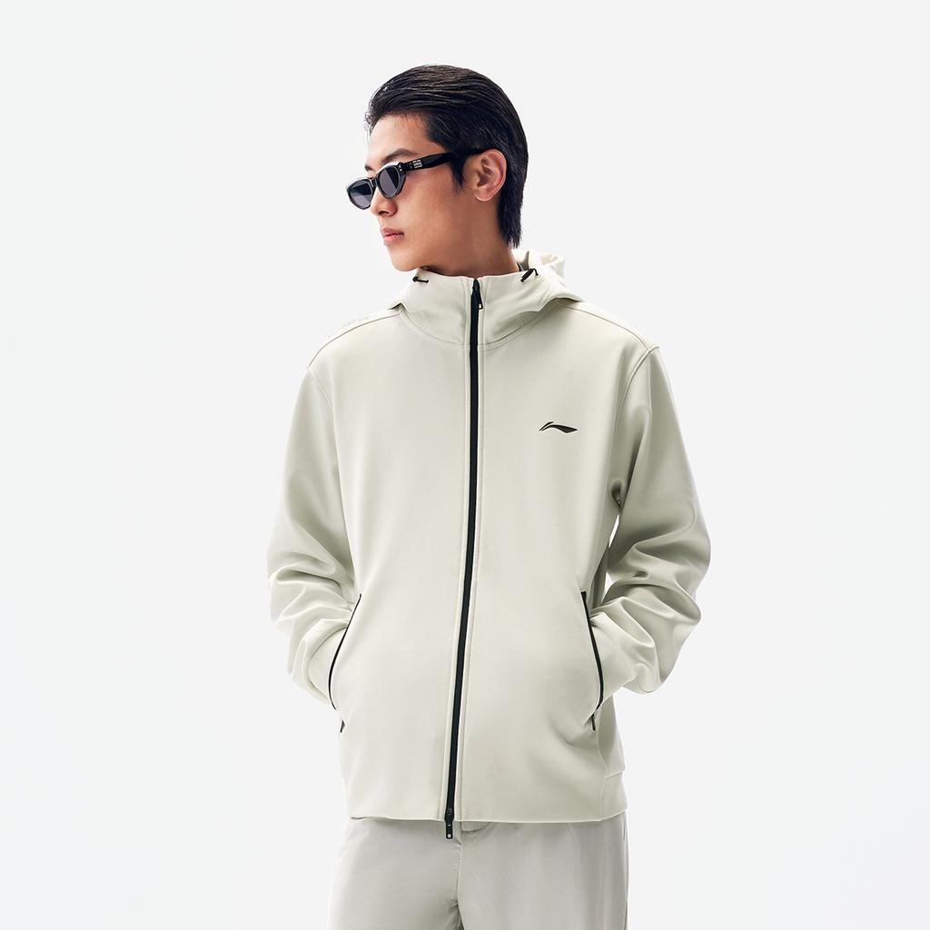 Li Ning Fitness Series Hooded Logo Letter Stitching Sweatshirt Jacket Men jackets AWDVC39-1