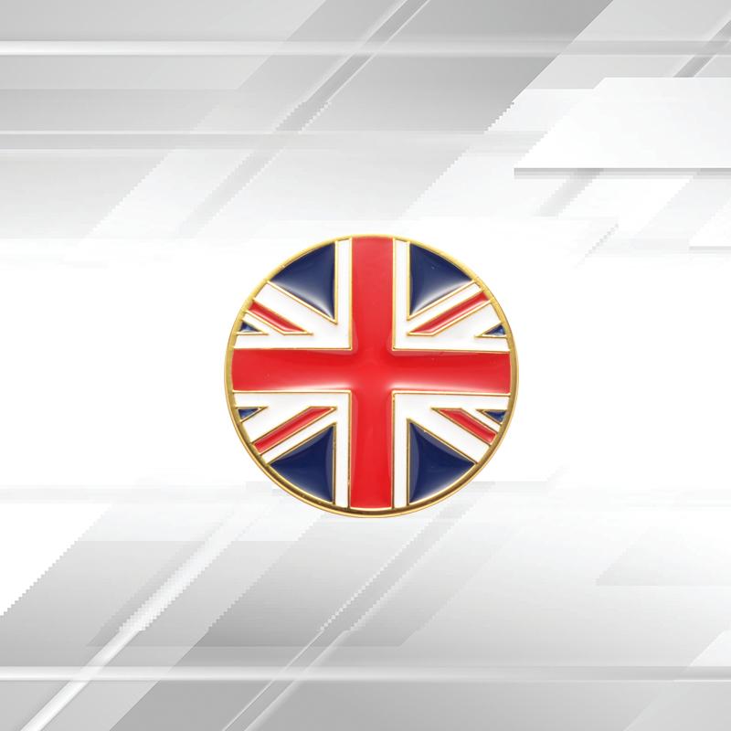 Car Badges England British Flag Trunk Emblem Metal Stickers Body Decals Union Jack Flag Decor