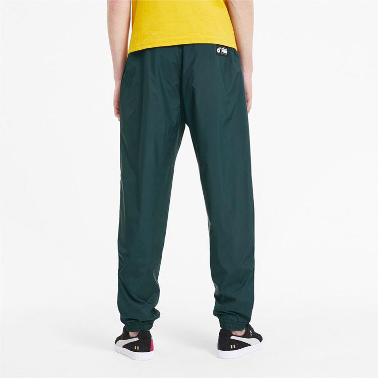 Puma X The Hundreds Track Pants With Elastic Waistband And Internal Drawstring Men Bottoms Pine-Green 596748-38
