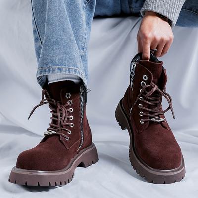 Leder-Stiefeletten für Herren Echtes Leder Übergröße Stiefel Hohe Qualität Designer Lässig Formell Outdoor Stiefel Mode Business