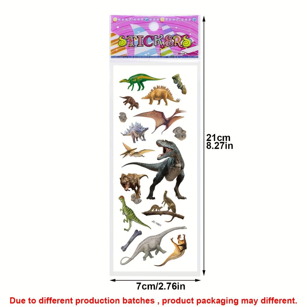 5pcs Dinosaur Stickers 3D Dino Puffy Stickers for Jurassic Theme Birthday Party Favors Birthday Gifts Reward Stickers JXB
