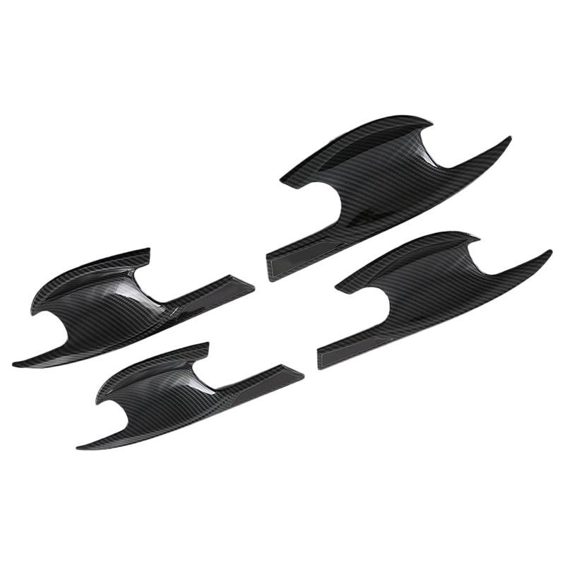 ABS Carbon Fiber 4 PCS Door Handle Bowl Cover For Honda Accord 11th  Car Styling Accessories