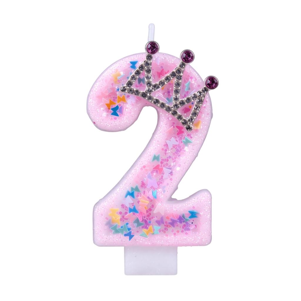 Butterfly Number Birthday Candles, 0-9 Topper Decorations for Birthday Party