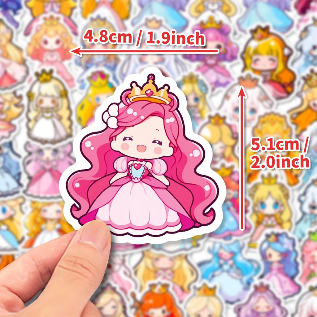 50 Niedliche Rock-Prinzessinnen-Sticker Kreative DIY Kinder Schöne Prinzessinnenröcke Kindergartenmädchen-Sticker