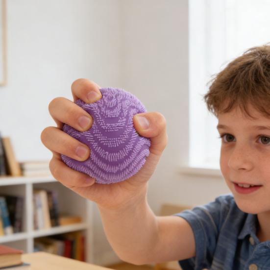 Texturovaná míček na odbourání stresu Měkký pružný chlupatý míček Mačkací hračka Proti úzkosti Přenosný Cestování Škola Kancelář Stresový míček Hračka na mačkání