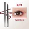 Silky Lasting Scythe Eye Liner Pencil Natural Matte Wine Red Lying Silkworm Eyeliner Pen Easy To Color for Beginners Eye Makeup