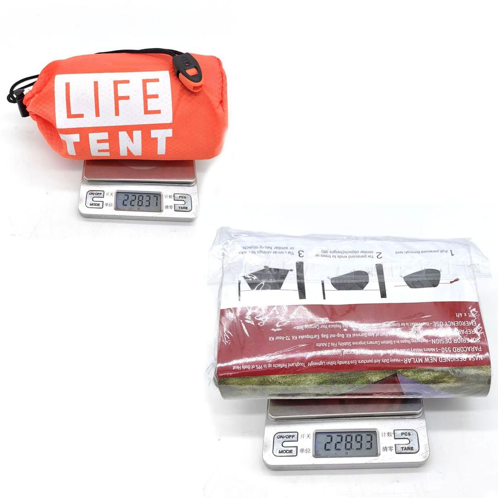 Person Notunterkunft Bivy Survival Zelt Kit Tasche Wasserdicht Outdoor Sos Thermisch Mylar Röhrenzelt Schlafsack Decke Wiederverwendbar