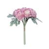 Ins Nordic Style Flocked Peony Flower High Imitation Home Living Room Decoration Fake Flower Dew Lotus Simulation Flower