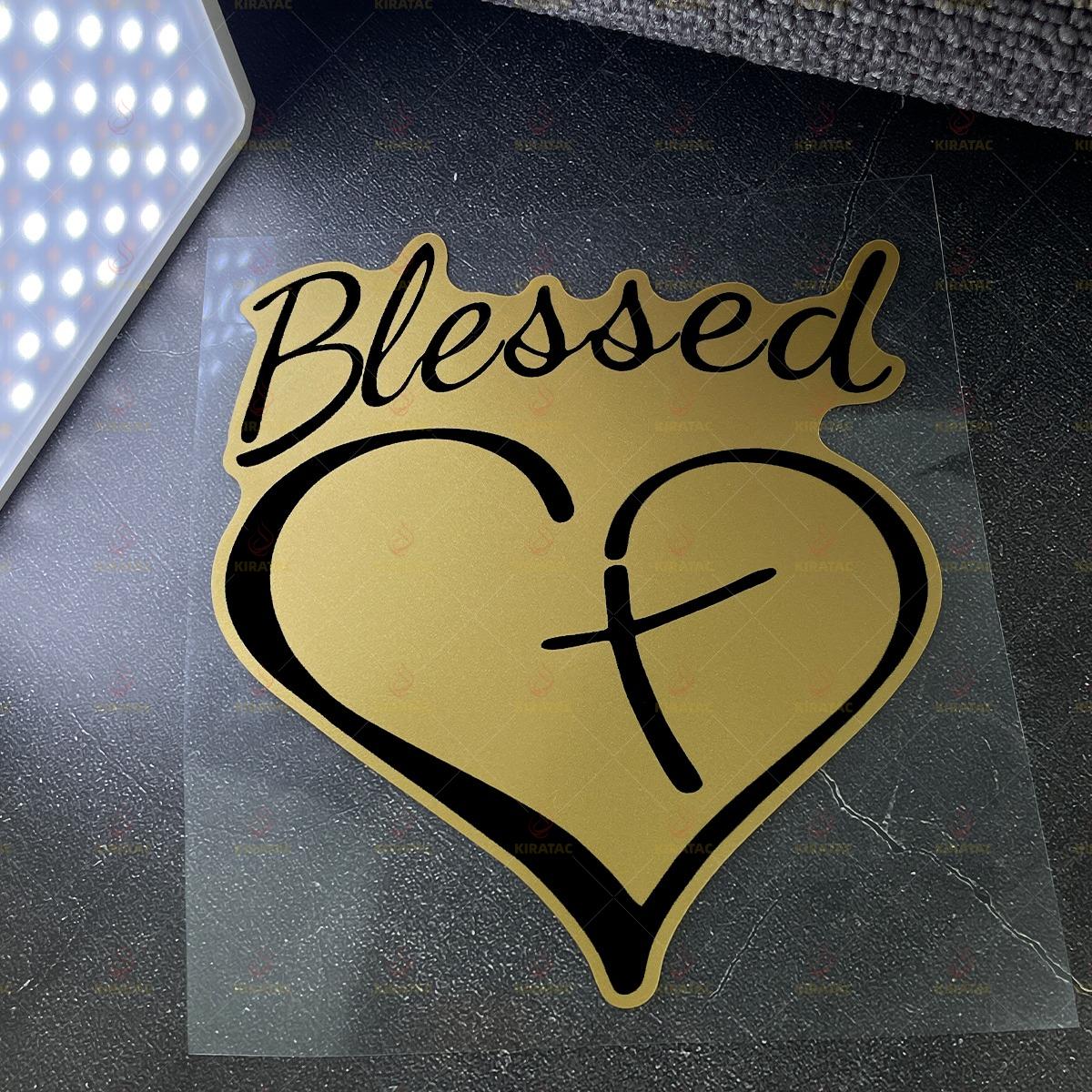 

Матовое Золото Благословенная Наклейка на Мотоцикл Водонепроницаемая для Обтекателя Мотоцикла Топливного Бака Стекол Автомобиля Скутера Универсальные Виниловые Наклейки 15.4X13.5CM