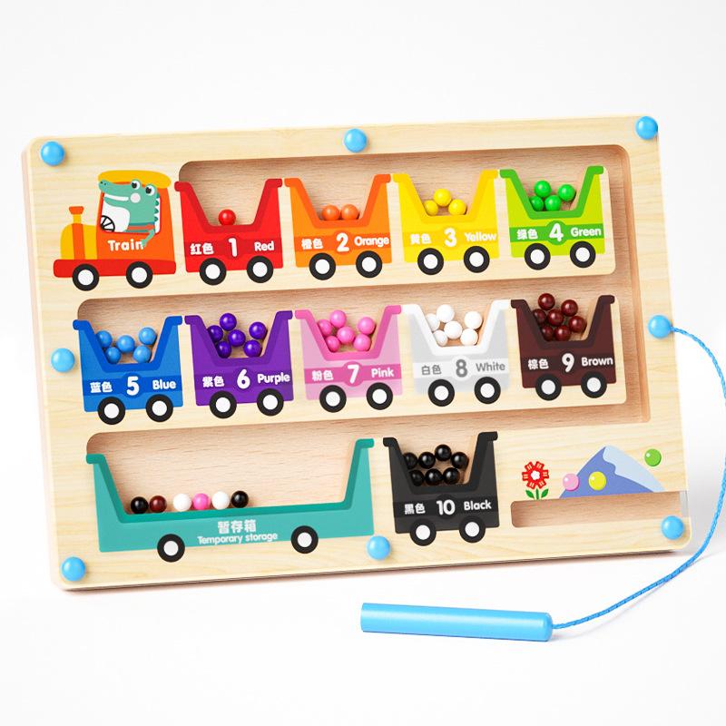 

Дитячий магнітний лабіринт Ходяча кулька Тренування концентрації для малюків Логічне мислення Письмо Іграшки-пазли для раннього розвитку 3 роки