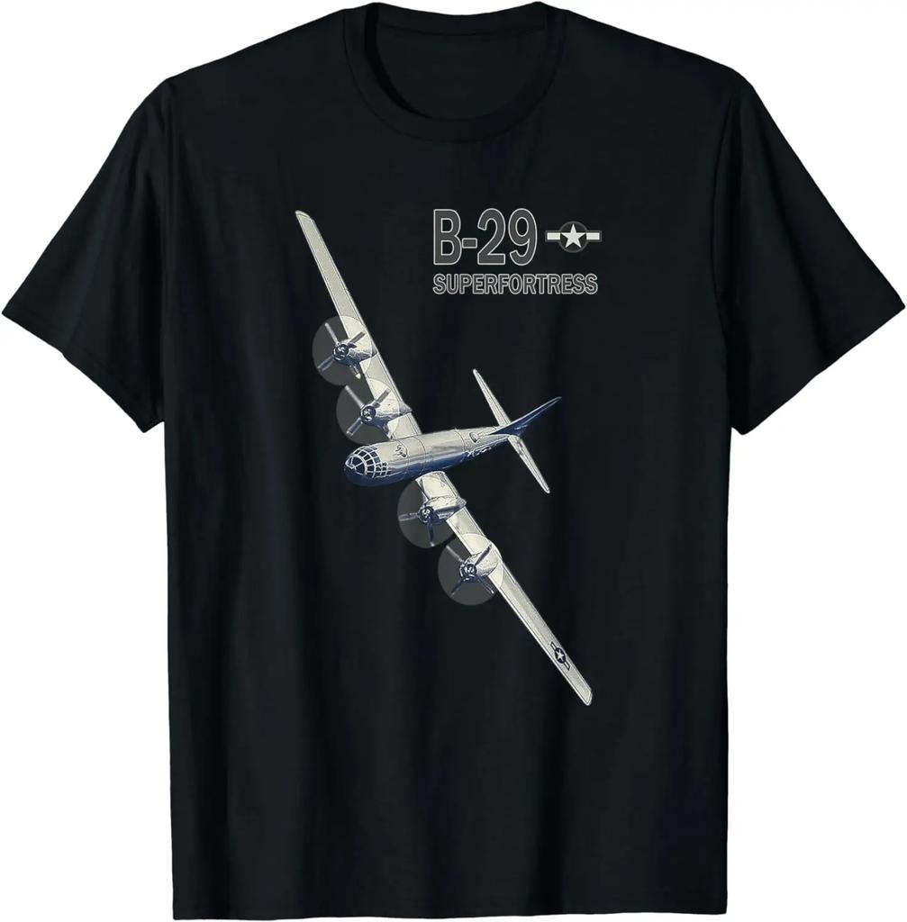 WK2 USAF B-29 Superfortress Bomber Flugzeug T-Shirt 100% Baumwolle Rundhals Sommer Kurzarm Lässig