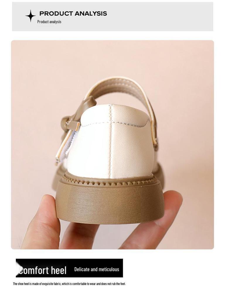 Girls' Soft Sole Leather Princess Shoes for Toddlers (Ages 3-12) - Spring & Autumn