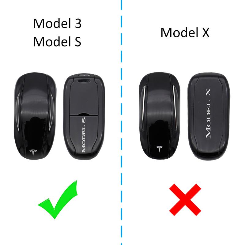 Slim Car Key Fob Case Protective Cover Keychain For Tesla Model S Y 3 Accessories Black Transparent