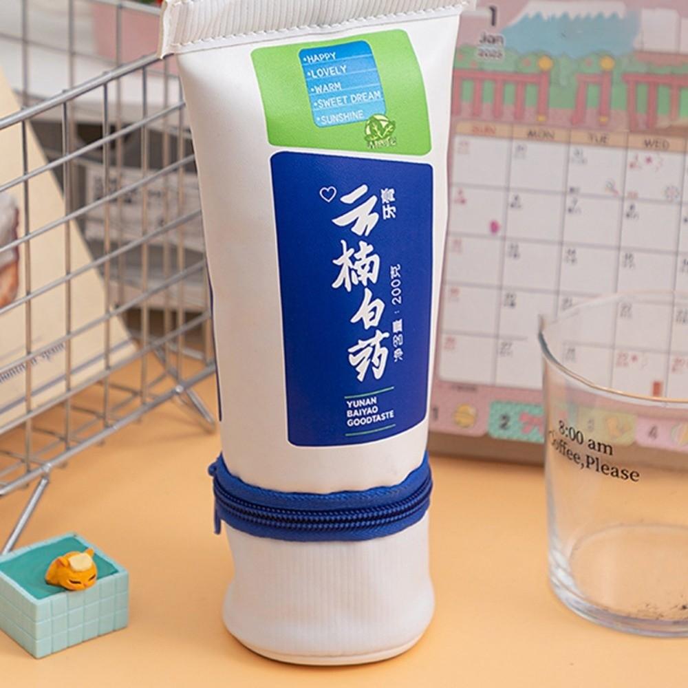 Simulation Toothpaste Stationery Bag Large Capacity Toothpaste Pencil Case Toothpaste Pen Bag  Kids