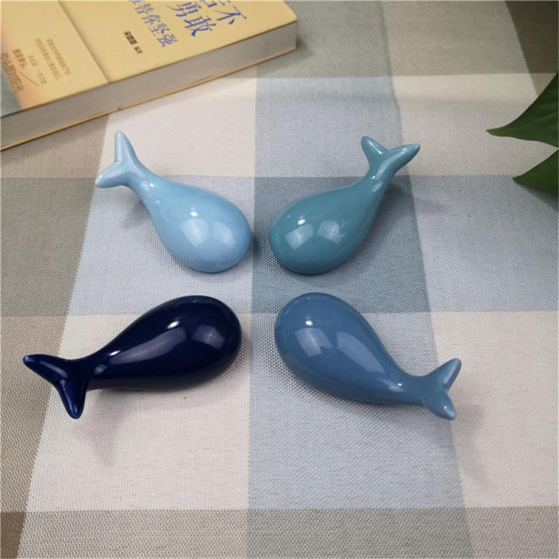 Cute Dolphin Porcelain Chopstick  Rack Holder Home Table Decorative Ornaments