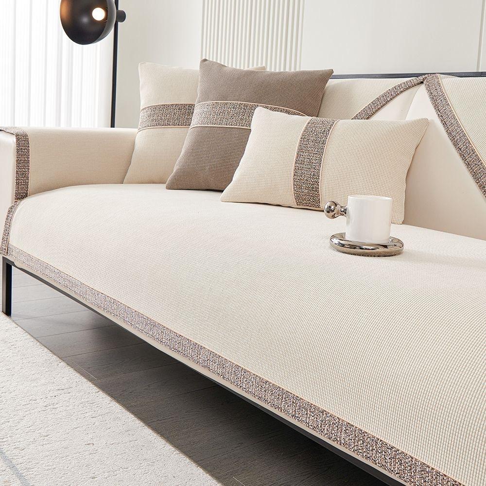 [Dumping Goods] Solid Color Four-Season Universal Sofa Cushion Anti-Skid  Sofa Cover All-Inclusive Chenier Simple Cover Towel