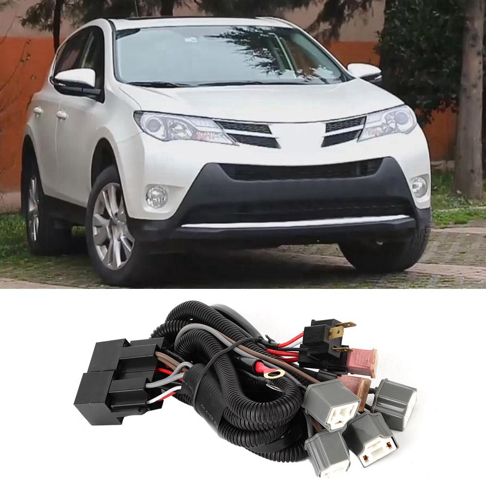 Car LED Light Headlight Wiring Harness Lighting Boost With For H4 Adapters Four Lights