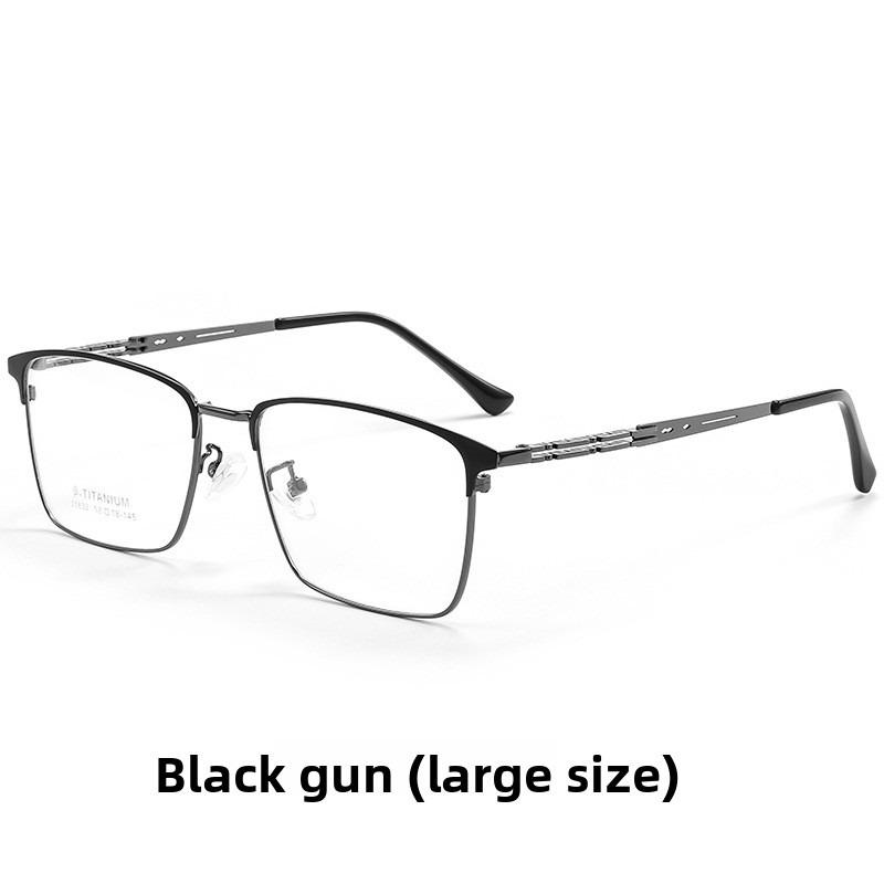 

58mm New men s business full frame big face eyebrow line glasses frame hair frame anti-blue light reading glasses customization Anti blue light 0