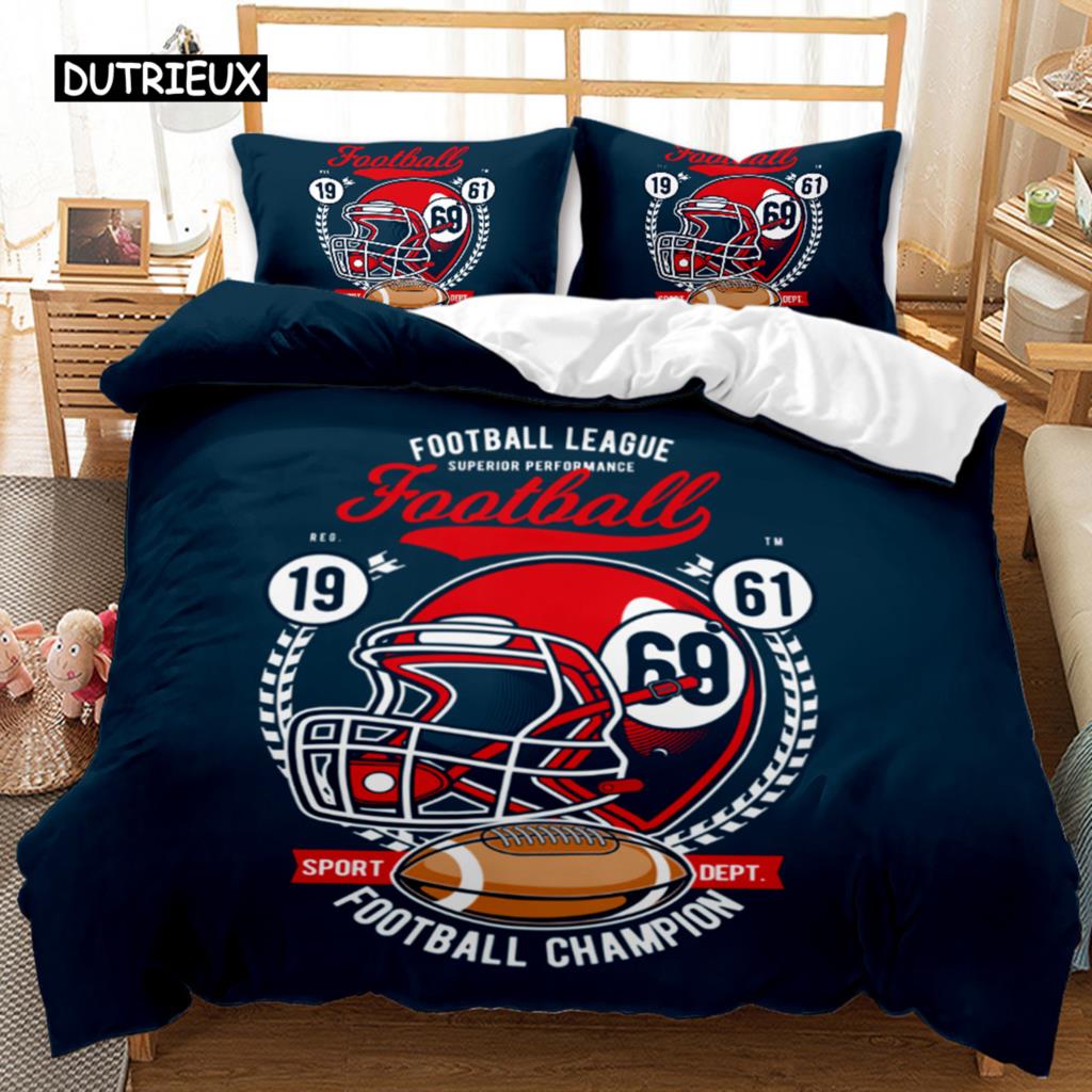 

Футбольный комплект пододеяльника Футбольные ворота Мягкий постельный комплект Полиэстер Спортивная соревновательная тематика 2/3 шт. Полный Двуспальный Кинг-сайз Покрывало EU single(135x200cm)