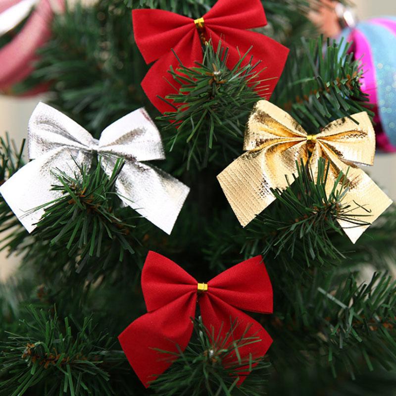 Christmas Tree Decorations Christmas Decoration Bow Christmas Bow Christmas Gifts 12 Pieces Of Garland DIY Matching Materials