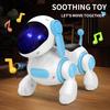 Intelligent interactive robot dog - simulates walking, emits light, makes sound and plays music (without battery)