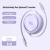 Apple Iphone 15 Lightning Typec Charging Cable With 100w Power And Retractable Design For Travel And Office