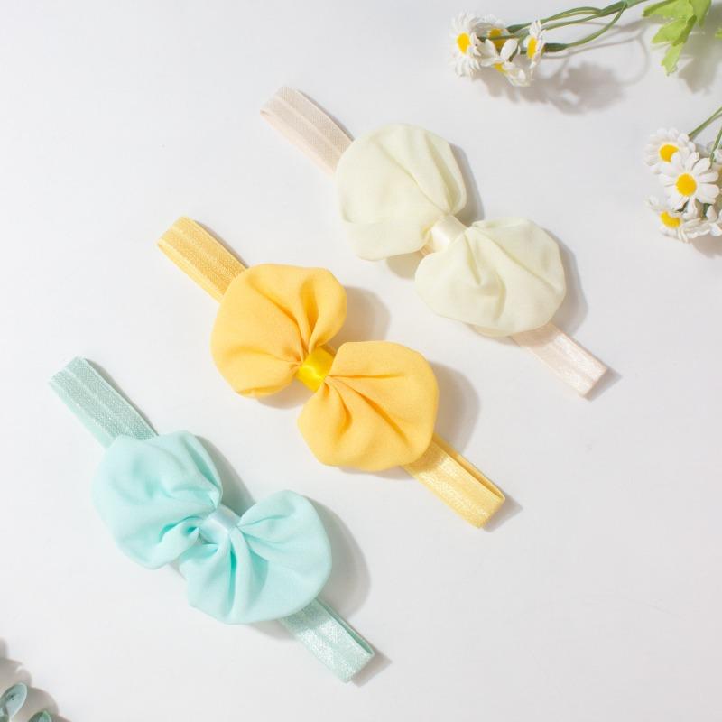 Children's headband hair accessories, chiffon bow elastic headband, newborn baby headband flower headscarf