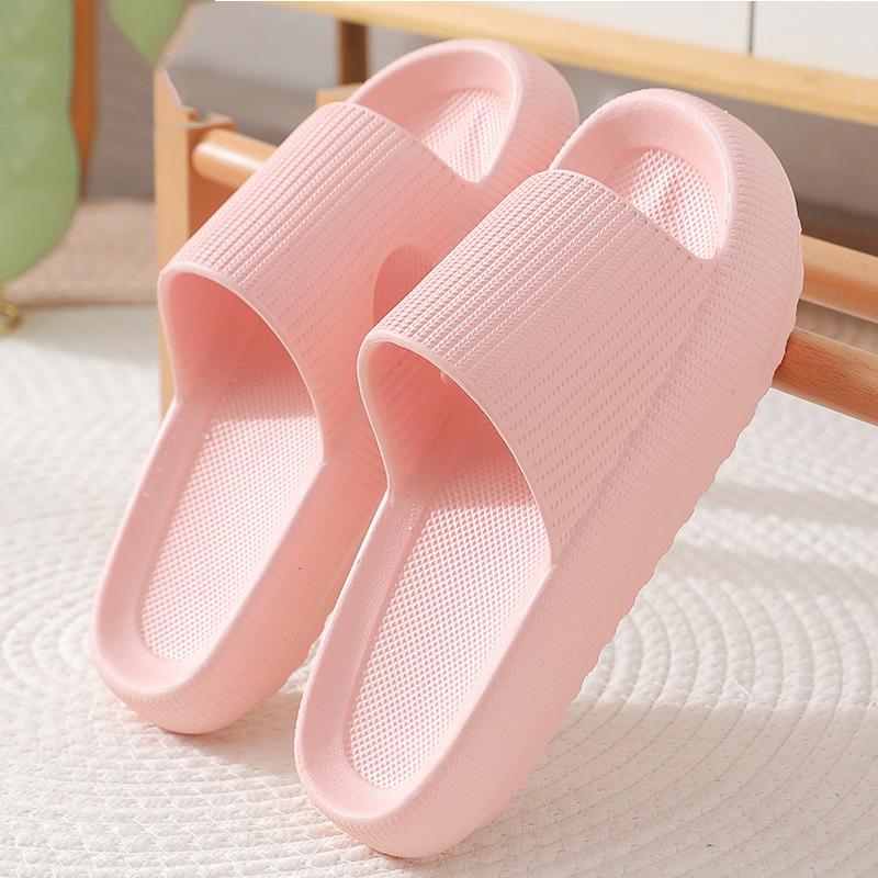 Fashion Smile Pop Summer Simple Style Thick Sole Slippers Indoor Casual Slippers Men Non-slip Bathroom Shoes Men Breathable Sandals