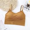 Yoga Bra Adjustable Strap Breathable Sports Push Up Bra Shockproof Padded Sports Yoga Top Athletic Gym Running Fitness Vest Bra