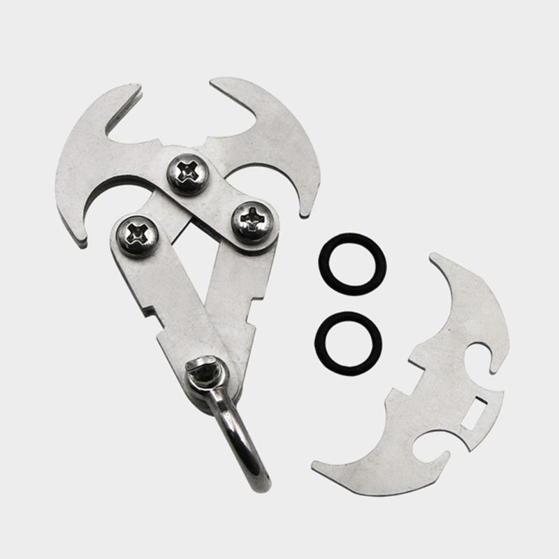 Gravity Grappling Hook Stainless Steel Grappling Hook Survival Folding Rock Climbing Claw Oudoor Climbing Tool