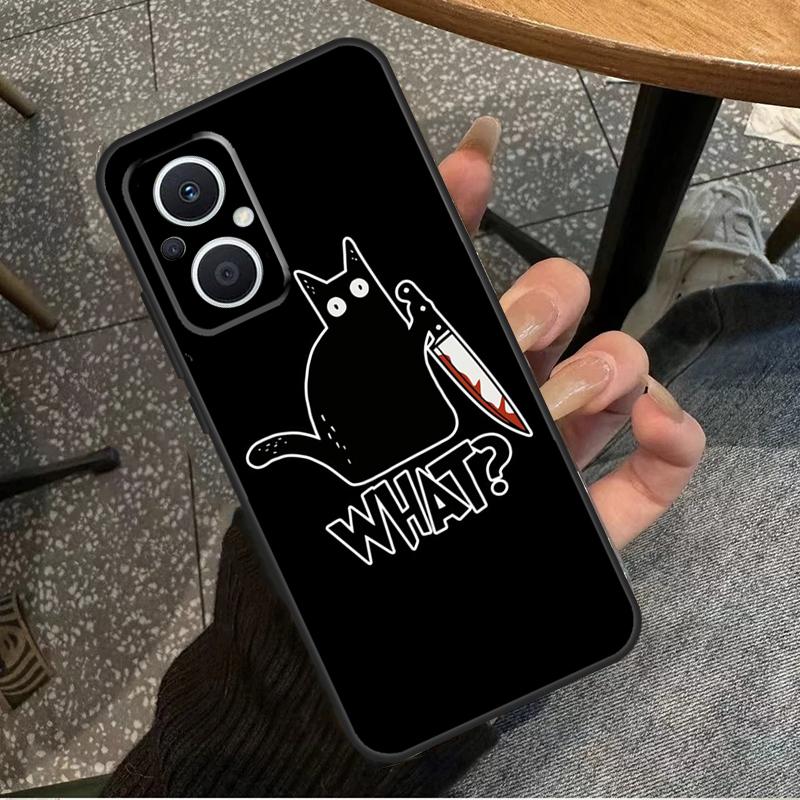 Witch Black Cat For OPPO Reno 10 11 12 13 14 Pro 7 8 Lite 8T 11F 12F 13F 14F OPPO Find X8 X9 X5 X6 Pro Case