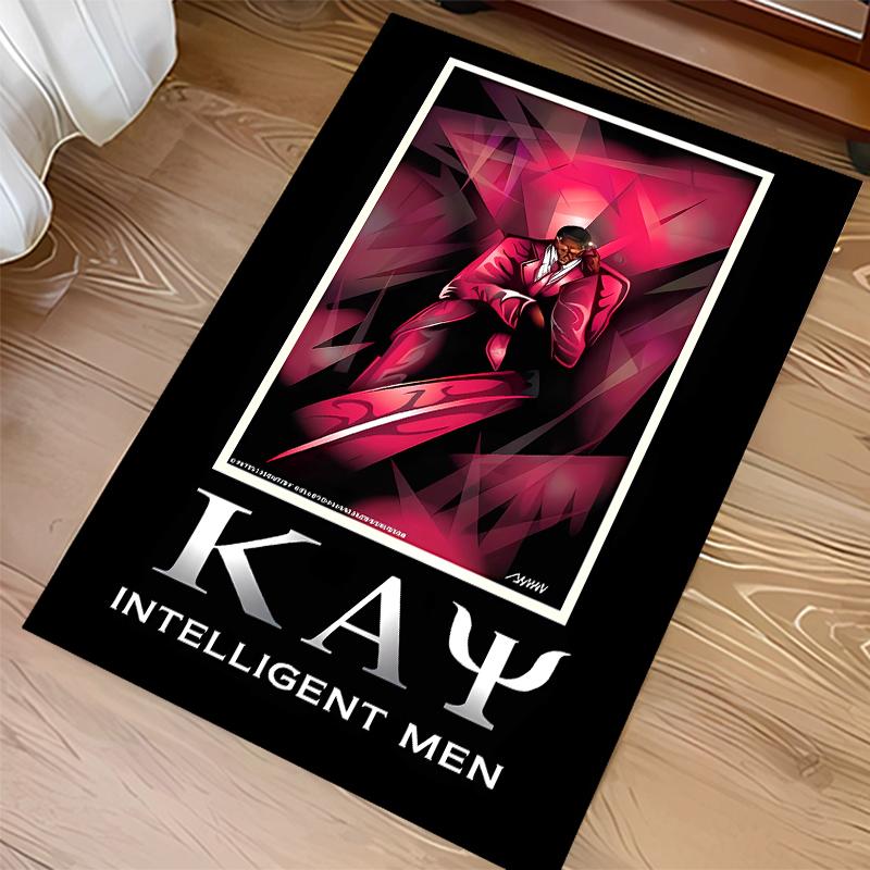 1pc Kappa Alpha Psi Print Area Rug - Soft, Washable Non-Slip Indoor Mat for Office Chairs, Living Room, Home Office Decorative Rug