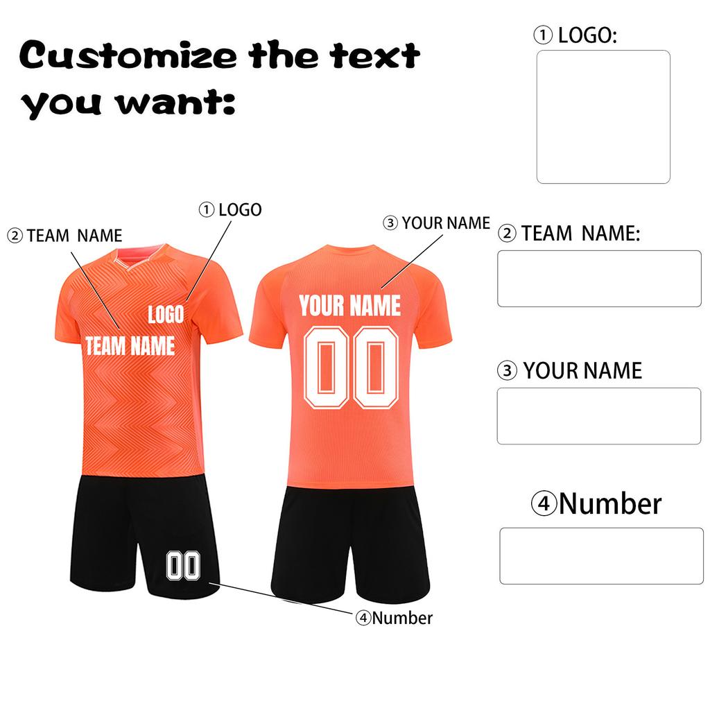 Personalised Shirts Kit Mens Girls With Name Number Custom Football Jerseys For Boys Training Suit