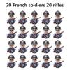 20Pcs/Set WW2 Military Soldier Array Soviet US UK France Japan Canada Italy China Building Blocks Action Figure Bricks Kids Toy