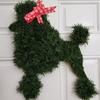 Sausage Dog Wreath Christmas Garland Artificial Branches Green Leaves Garland For Front Door Hanging Wreath Home Garden Decor