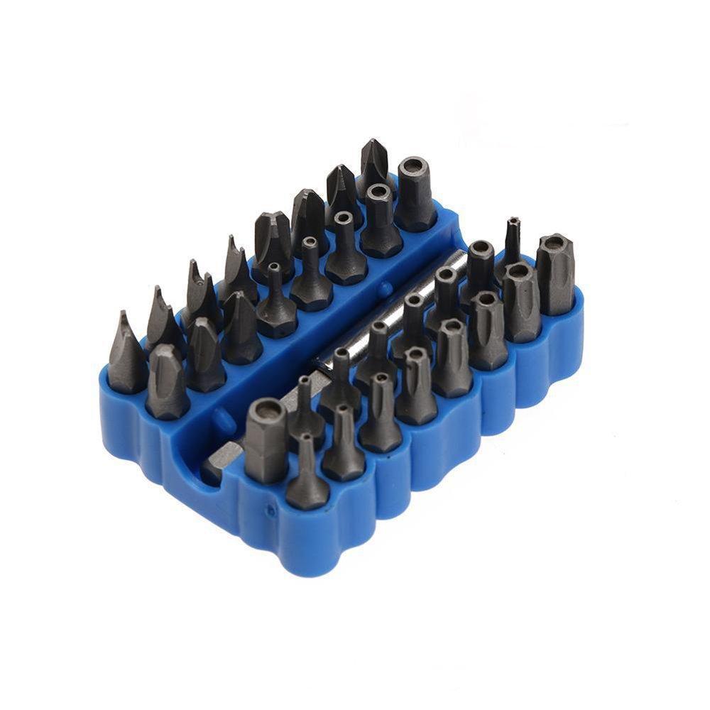 NUZAMAS 32-Piece Security Screwdriver Bit Set with 1/4" Extension Bar & Reversible Screwdriver for Home DIY Computer Phone Repair