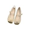 French gentle Mary Jane shoes women's spring 2025 new Xiaoxiangfeng shallow mouth flat sole shoes with skirt women's shoes