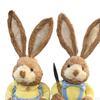 1 Pair Artificial Woven Figures Animal Model Sculpture Standing Statue Doll for Office Easter