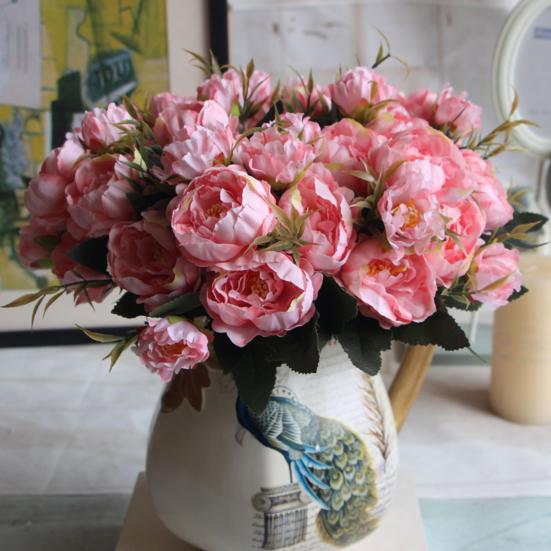 1Pc Artificial Flower Lifelike Multipurpose Silk Cloth Beautiful Decoration Floral for Wedding