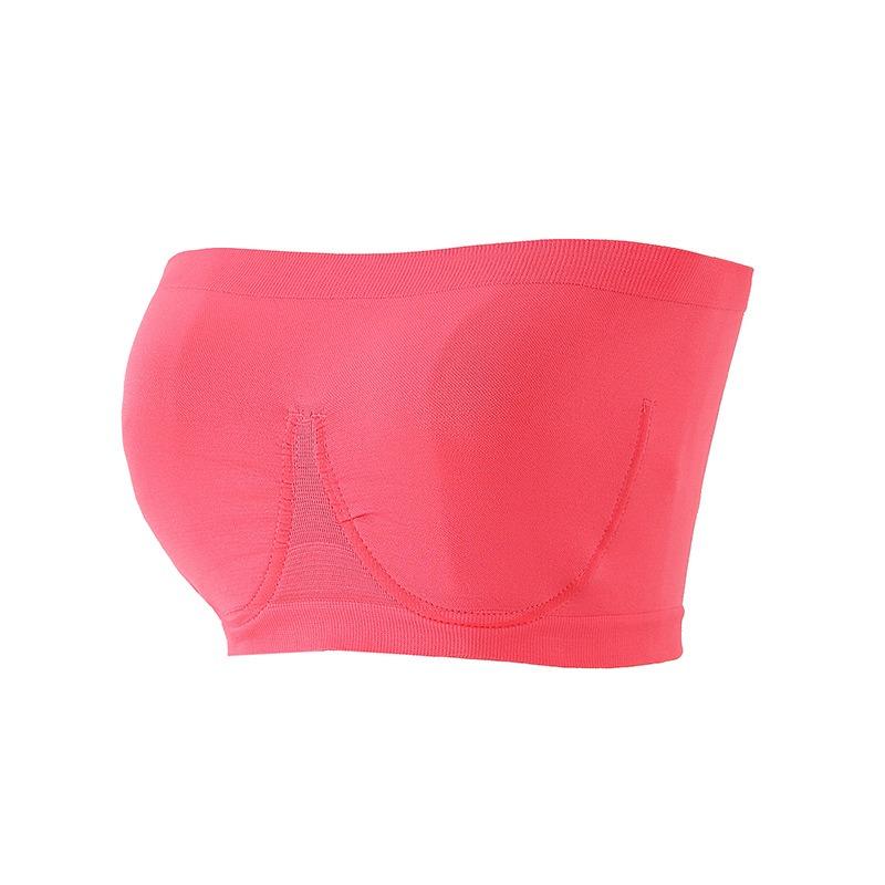 Damen Übergröße Nahtloser Trägerloser Bandeau Push-Up BH