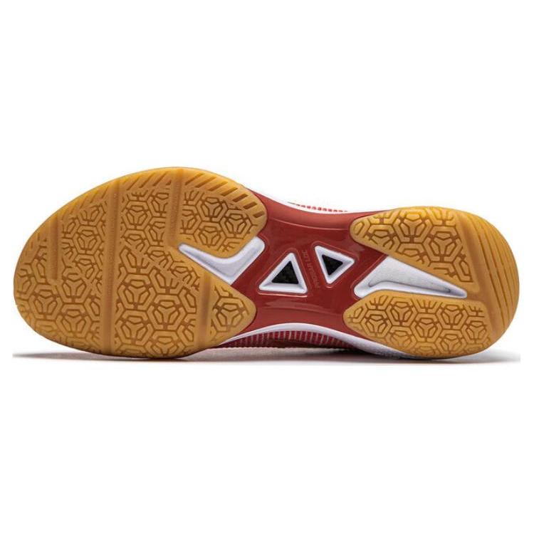 New LiNing Cushioned Slip Resistant Low Top Badminton Shoes Unisex Red AYZU011-1