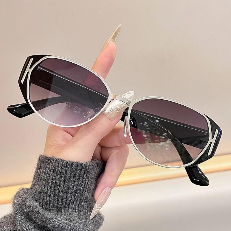 

Cross-Border Luxury UV-Protection Cat-Eye Round Sunglasses