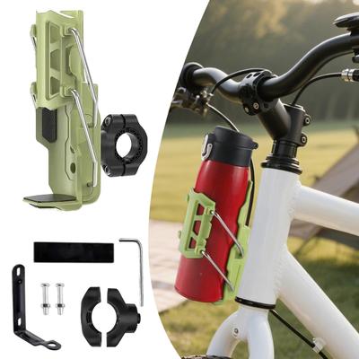 Universal Bike Motorcycle Water Bottle Holder Adjustable Handlebar Cup Cage For Road Cycling 360-Degree Rotation Bike Drinking