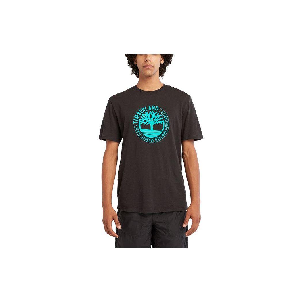 

Timberland Logo Printed Crew Neck Short Sleeve T-Shirt Men tops Black A6RMD-001 L