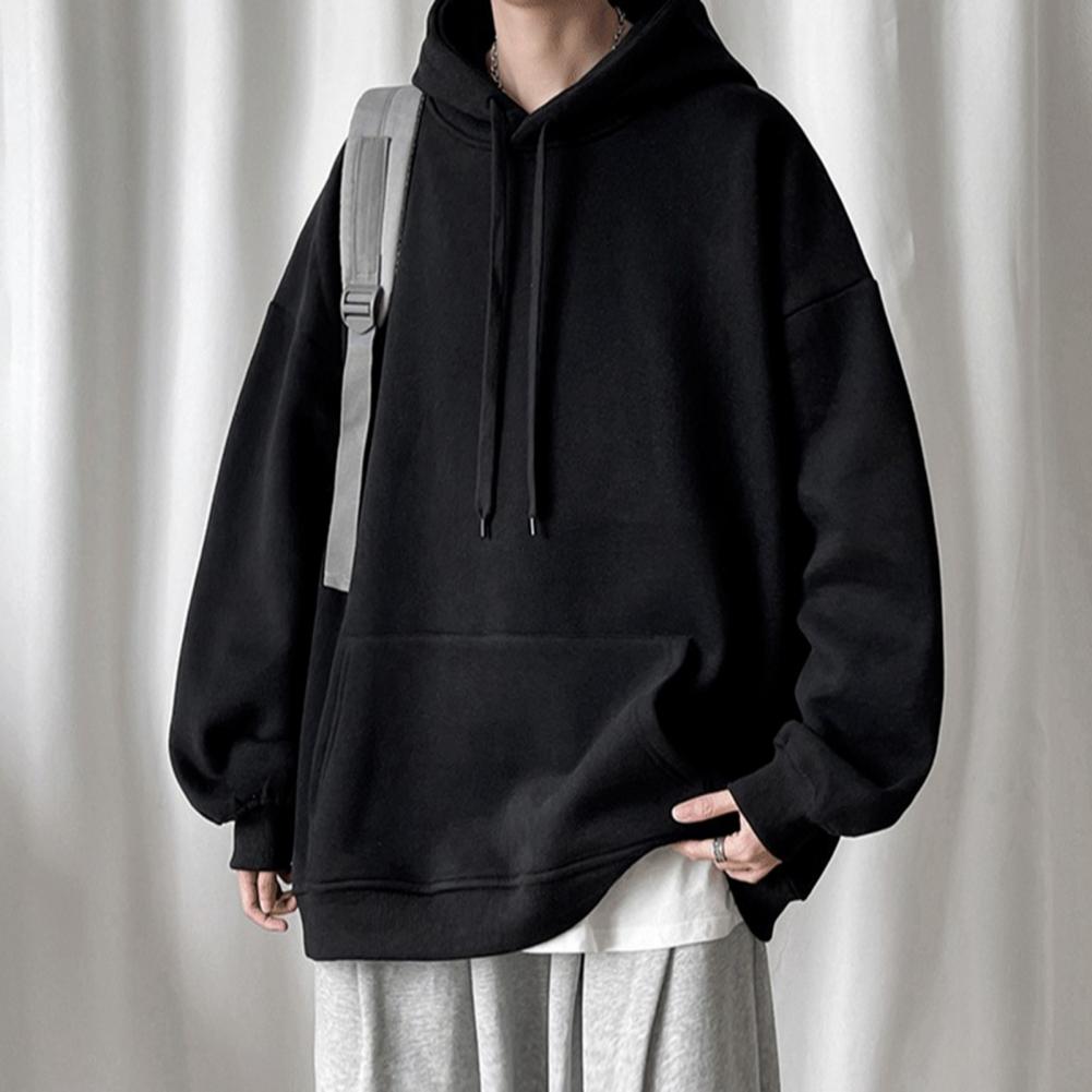 Korean Fashion Solid Color New In Hoodies & Sweat-shirt Woman Clothing Black Hoodie Pullover Men Hooded Sweatshirt Coats